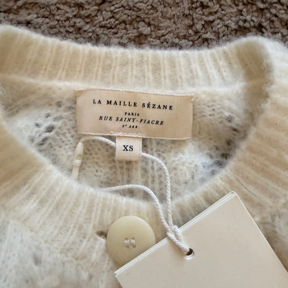 Sezane Ecru cardigan - Picture 8 of 11